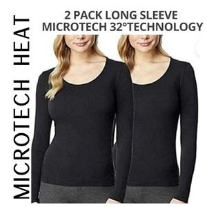 Microtech 32⁰ Heat Black Silky Thermal Long sleeve Under Tops XL
